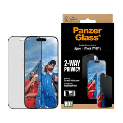 Panzerglass Privacy Screen Protector Iphone 2025 Non-Pro Ultra- Wide Fit W. Easyaligner from B&Q
