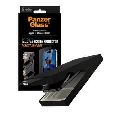 B&Q -  Screen Protector Iphone 2025 Non-Pro Ultra-Wide Fit W. Fastfit In-A-Box