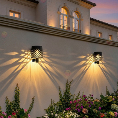  - Gardenglow Solar Shadow Wall Light Set Of 2