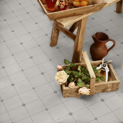 572 Scapa Olympus Tile Effect Lino Flooring Sheet Vinyl Flooring -2m(6'6") X 4m(13'1")-8m² - 9