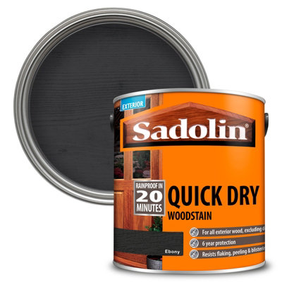 Sadolin Quick Dry WoodstainEbony2.5L from B&Q