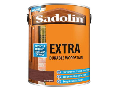 B&Q -  5028568 Extra Durable Woodstain Mahogany 5 Litre Sad5028568