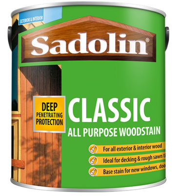 Crown Sadolin Classic All Purpose Woodstain Burma Teak 2.5L