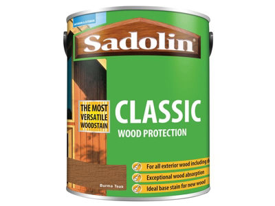 B&Q -  5028481 Classic Wood Protection Burma Teak 5 Litre Sad5028481