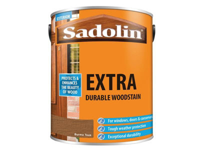Sadolin Extra Exterior Woodstain 5L - Burma Teak - Image 12