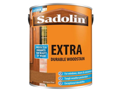 B&Q -  5028530 Extra Durable Woodstain Antique Pine 5 Litre Sad5028530 - Image 10
