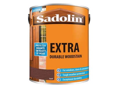 B&Q -  5028536 Extra Durable Woodstain Teak 5 Litre Sad5028536
