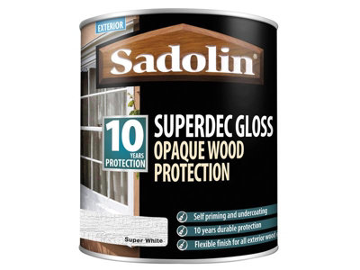 Sadolin Superdec Opaque Wood Protection Super White Gloss 1 litre SAD5028850 - Image 12