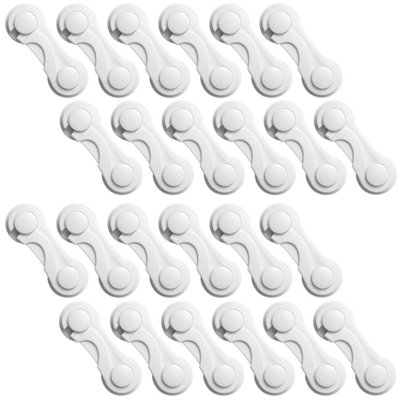  - 24Pcs Cabinet Door Locks For Baby Proofing And Child SafetyChildproof Cabinet Locks With Adhesive For Drawer Cupboards Closet