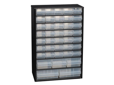 Raaco Metal Cabinet - 40 Drawer - Black Storage Unit - Image 8