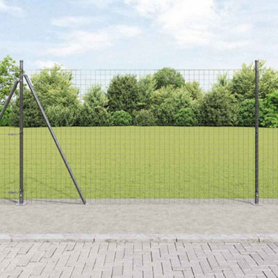 Berkfield Fence Post 26 Pcs Silver 3.2 X 3.2 X 83.5 Cm Steel from B&Q