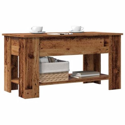 Berkfield Coffee Table Old Wood 101X49X52 Cm Engineered Wood