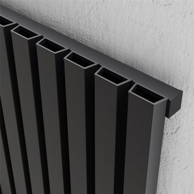 575mm (H) x 1171mm (W) - Grey Single Panel Horizontal Aluminium Radiator (Ryhall) - (0.57m x 1.17m) - Depth 60mm
