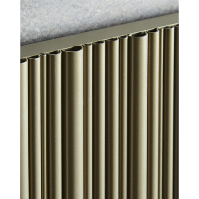 575mm (H) x 1199mm (W) - Bronze Double Panel Horizontal Aluminium Radiator (Tavistock ) - (0.57m x 1.19m) - Depth 52mm