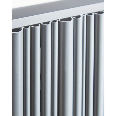 575mm (H) x 1199mm (W) - Grey Single Panel Horizontal Aluminium Radiator (Tavistock ) - (0.57m x 1.19m) - Depth 48mm