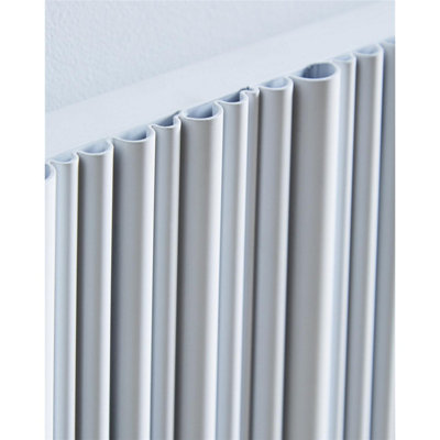 575mm (H) x 1199mm (W) - White Double Panel Horizontal Aluminium Radiator (Tavistock ) - (0.57m x 1.19m) - Depth 52mm
