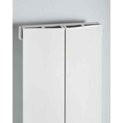 575mm (H) x 1452mm (W) - White Double Panel Horizontal Aluminium Radiator (Barriere) - (0.57m x 1.45m) - Depth 88mm