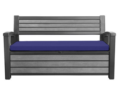 Crescent Garden Iceni & Eden Bench Seat Pad Water Resistant Garden Keter Bench Cushion Pad 128X50X5Cm Purple Removable Cover from B&Q