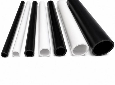 Plastic Pvc Tube Black 1 Metre 7mm X 5mm