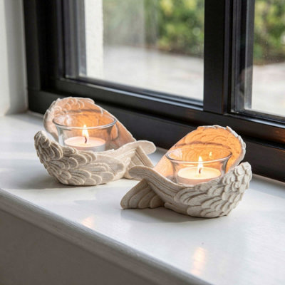 Garden Greatness Serenity Angel Wings Votive Holder Duo from B&Q