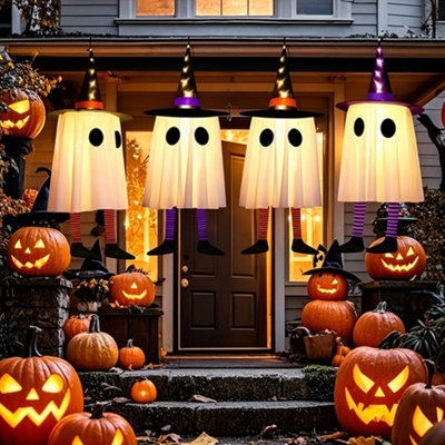  - Halloween Ghost String Lights Led Hanging Ghost Fairy Lights For Indoor Outdoor Party Decor Purple