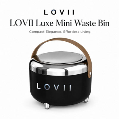 B&Q -  Signature Waste Bin Black