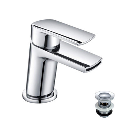 B&Q -  Wilpa Waterfall Basin Mono Mixer Tap & Waste Chrome
