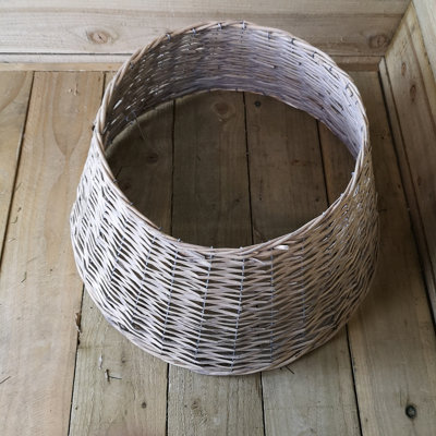 57CM X 28CM Wicker Willow Tree Skirt In a Natural Grey Colour