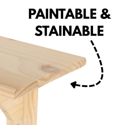 585mm Shelf Kit, Solid Pine Wood, Natural Sanded