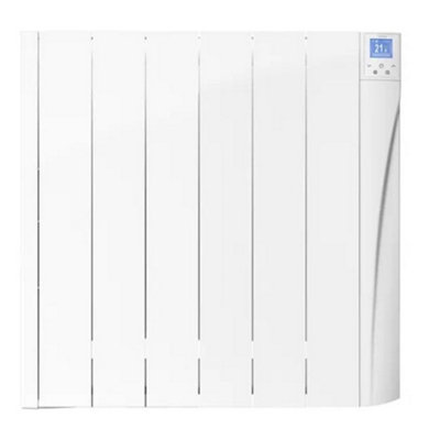 585mm (W) x 575mm (H) - White Touch Electric Oil Filled Radiator (Alicante) - 660 Watts - Depth 98mm - Heats Up To 6.5m²
