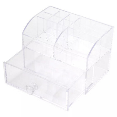 B&Q -  10-Compartment Clear Acrylic Makeup Organizer