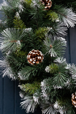 58cm Artificial Snow Dusted Christmas Wreath - 3
