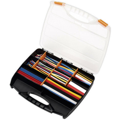 590 Piece Thin Wall Heat Shrink Tubing Assortment - 50 100 150 & 200mm Lengths