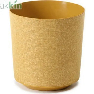 Gama Planter Round Textile 30Cm  Mustard from B&Q