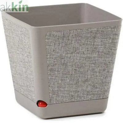 Kora Planter Square Textile With Water Indicator 24Cm  Taupe from B&Q
