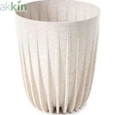 Mira Eco Wood Planter 14.5Cm  White (Speckled) from B&Q