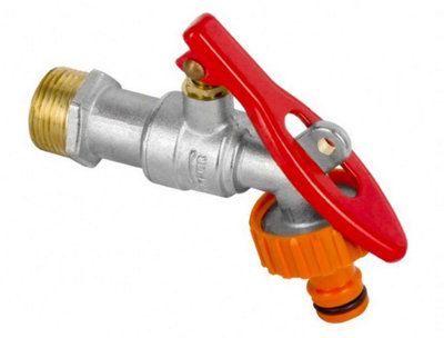 Hydroland 1/2 Inch Bsp Quick Connect Garden Padlock Tap Padlocking Garage Valve Workshop from B&Q