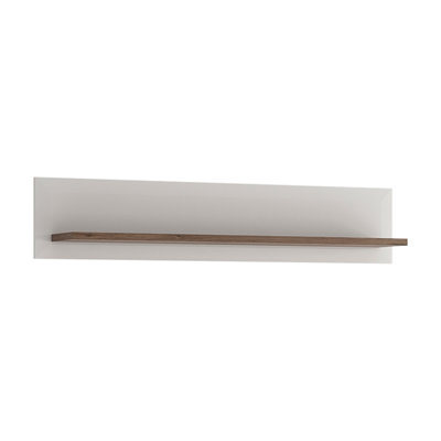 Furniture To Go Toronto 125 Cm Wall Shelf In White And Oak from B&Q