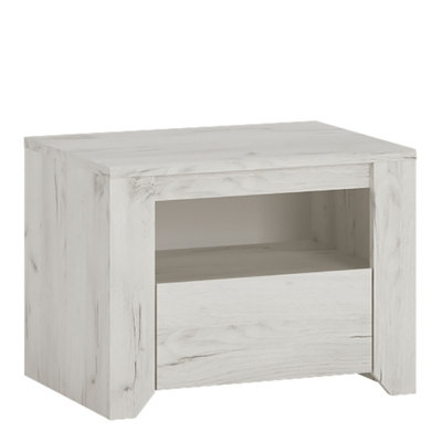 Furniture To Go Angel 1 Drawer Bedside Cabinet - White - Image 4
