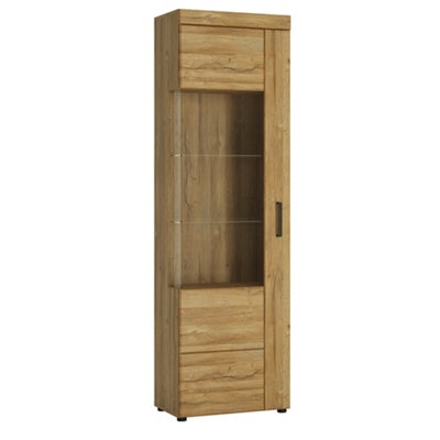 Furniture To Go Cortina Tall Glazed Display Cabinet (Lh) In Grandson Oak from B&Q