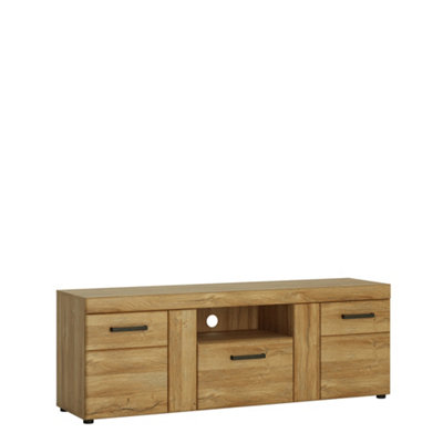 Furniture To Go Cortina 2 Door 1 Drawer Tall Tv Cabinet In Grandson Oak from B&Q
