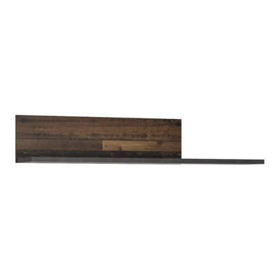 B&Q -  Brooklyn Shelf In Walnut And Dark Matera Grey