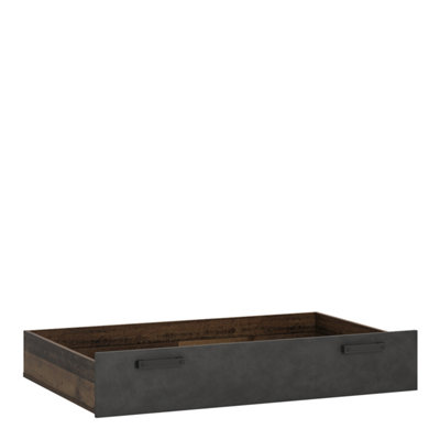 B&Q -  Brooklyn Underbed Drawer In Walnut And Dark Matera Grey