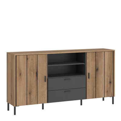 Furniture To Go Arundel Sideboard 2 Door 2 Drawer In Oak/ Grey