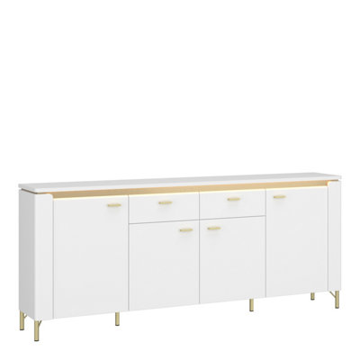Furniture To Go Lazio Sideboard 4 Door 2 Drawer In Alpine White/white Gloss from B&Q