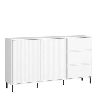 Furniture To Go Avenale Sideboard 2 Door 3 Drawer In Alpine White High Gloss from B&Q