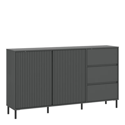 Furniture To Go Avenale Sideboard 2 Door 3 Drawer In Anthracite from B&Q