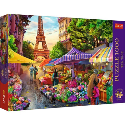 Trefl Tea Time: Flower MarketParis 1000 Piece Puzzle from B&Q