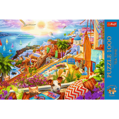 Trefl Tea Time: Visit Santorini 1000 Piece Puzzle from B&Q