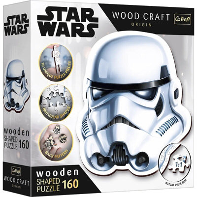 Trefl Stormtrooper Helmet Wooden Puzzle – 160 Pieces